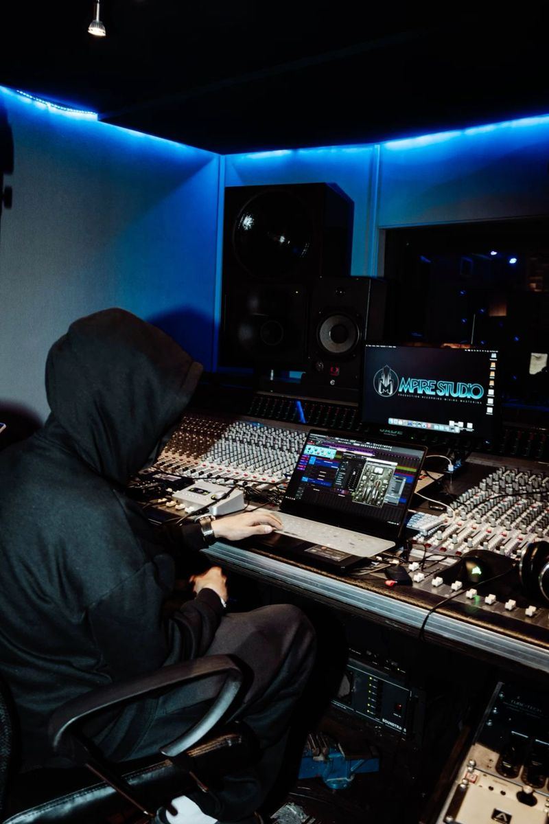 Derek in the studio
